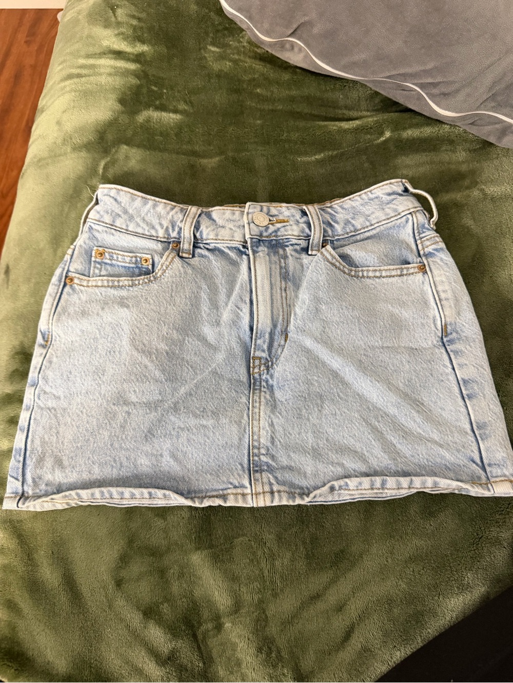 PacSun Light Blue Denim Mini Skirt